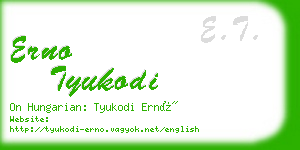 erno tyukodi business card